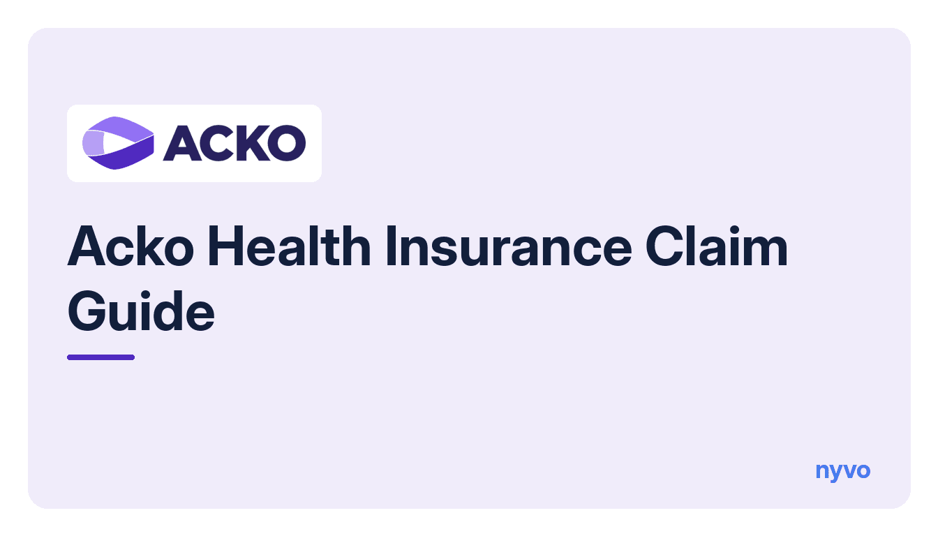 Card for the Acko Health Insurance Claim Guide
