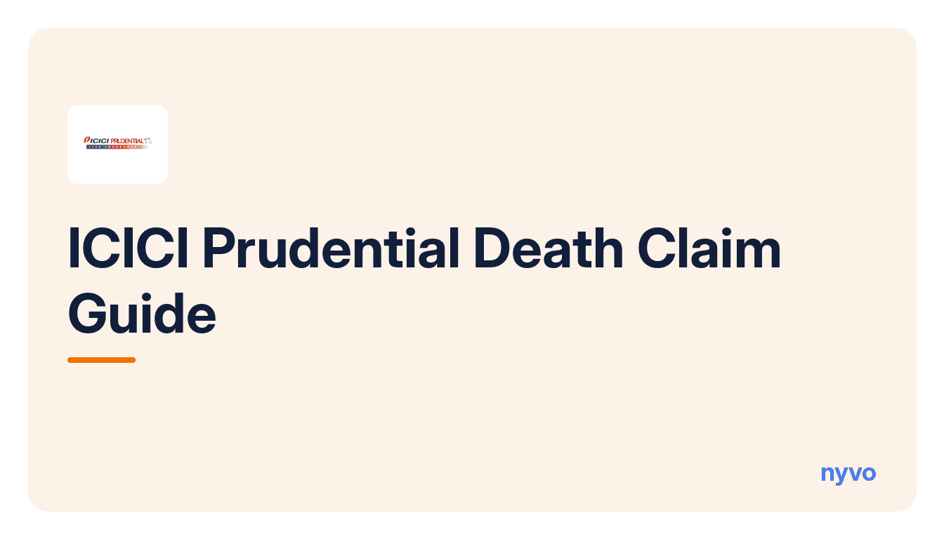 Card for the ICICI Prudential Death Claim Guide