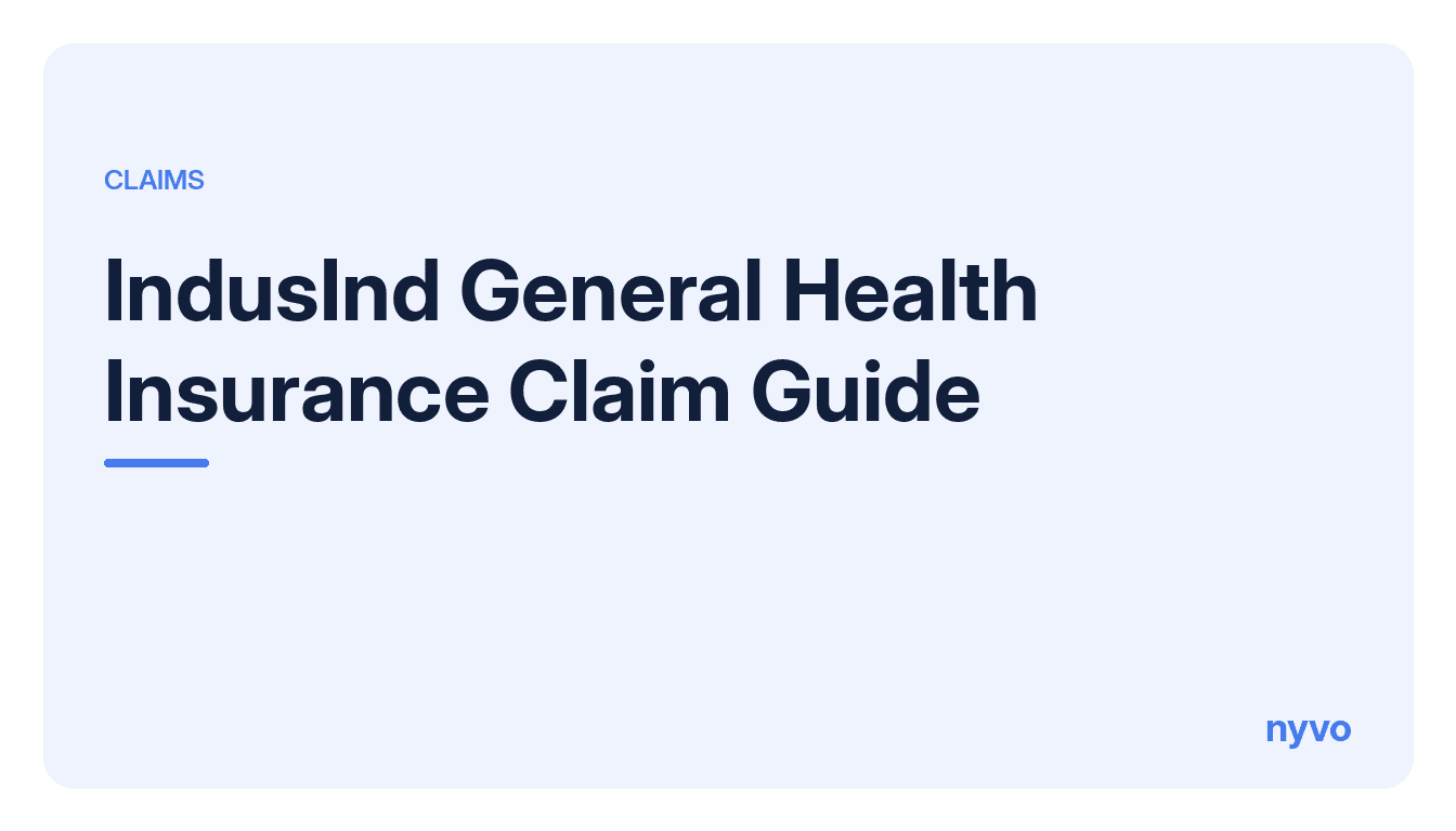 Card for the IndusInd General Health Insurance Claim Guide