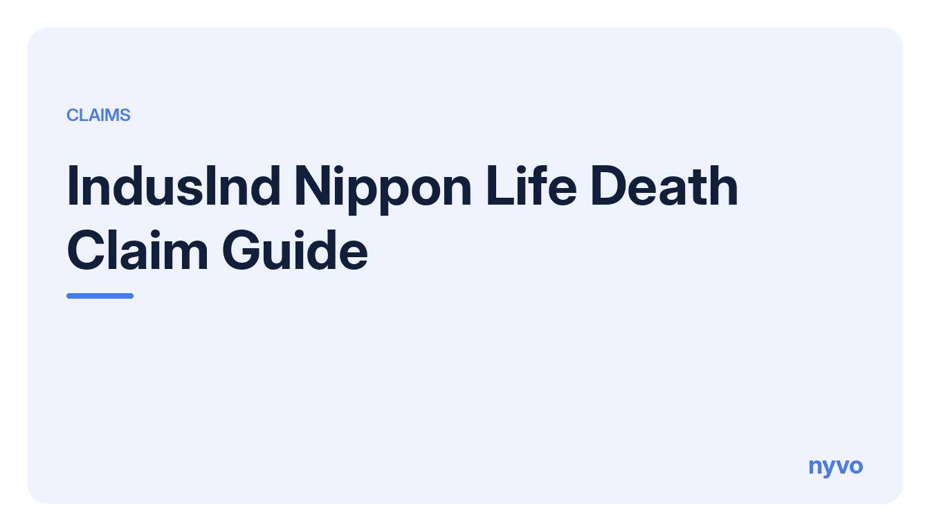 Card for the IndusInd Nippon Life Death Claim Guide