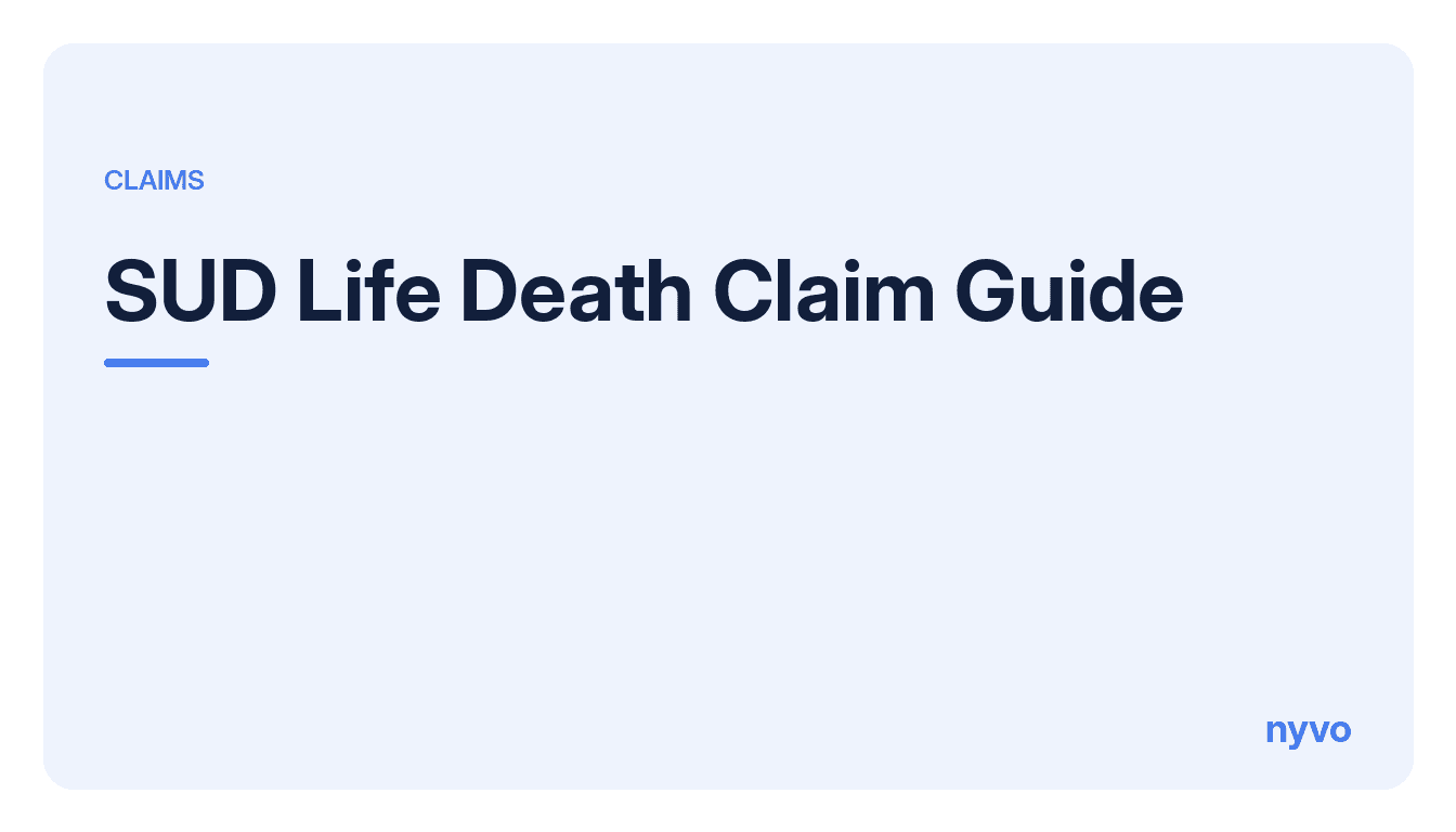 Card for the SUD Life Death Claim Guide