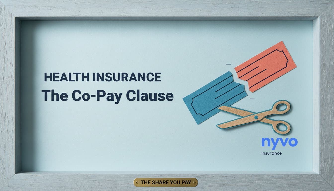 A paper bill cut into a large blue share and a small coral share, with scissors beside the cut