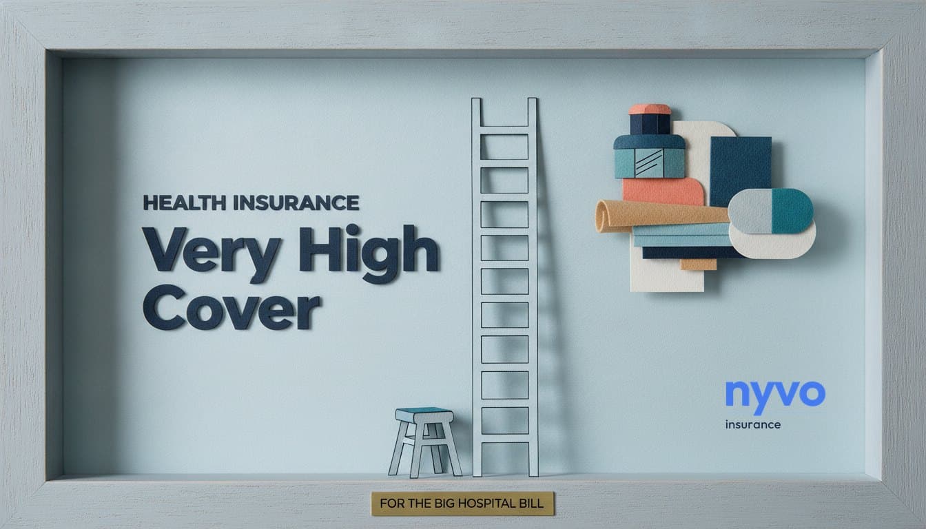 A tall paper ladder reaching almost to the top of the frame beside a short step stool