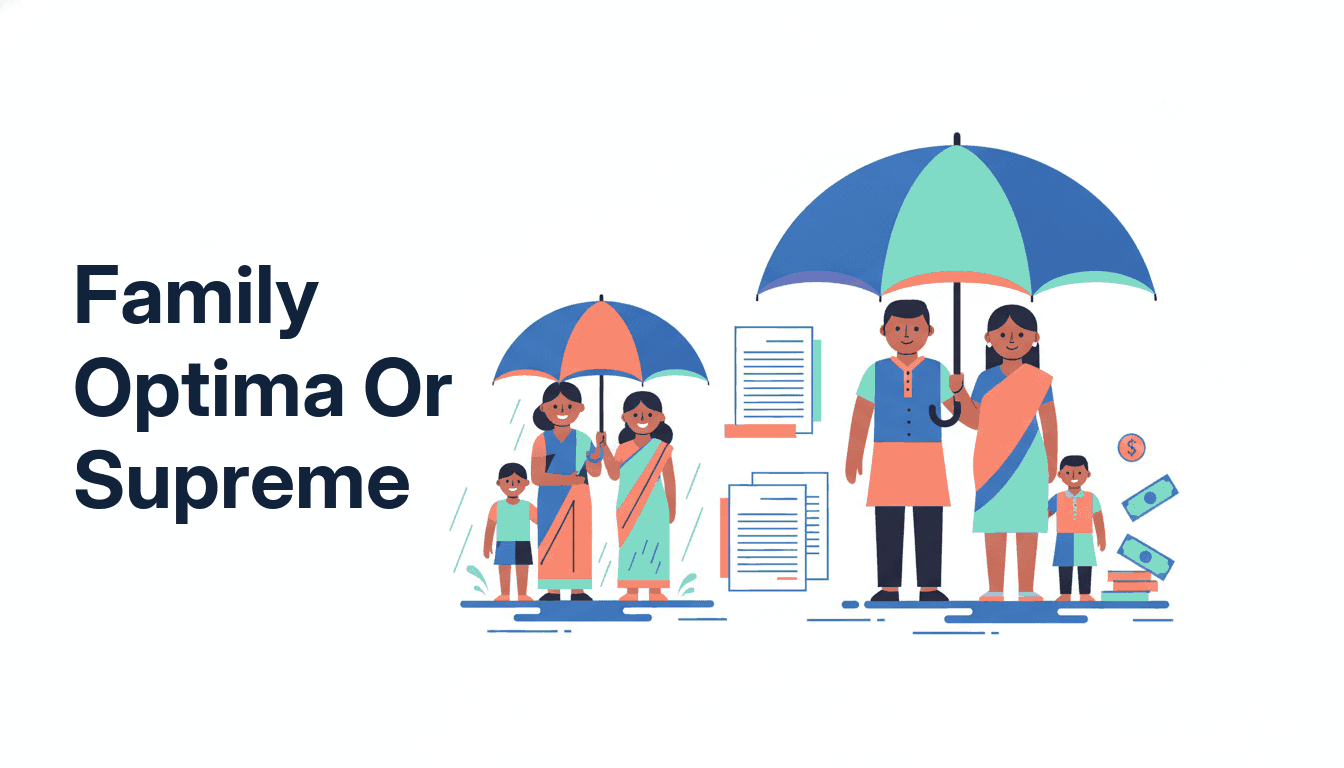 Two family floater plan cards compared side by side