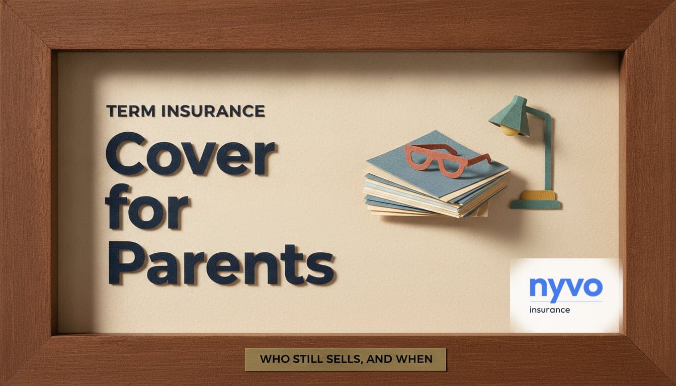 Paper diorama of reading glasses on a stack of papers beside a desk lamp, under the words Cover for Parents and a plaque reading Who still sells, and when