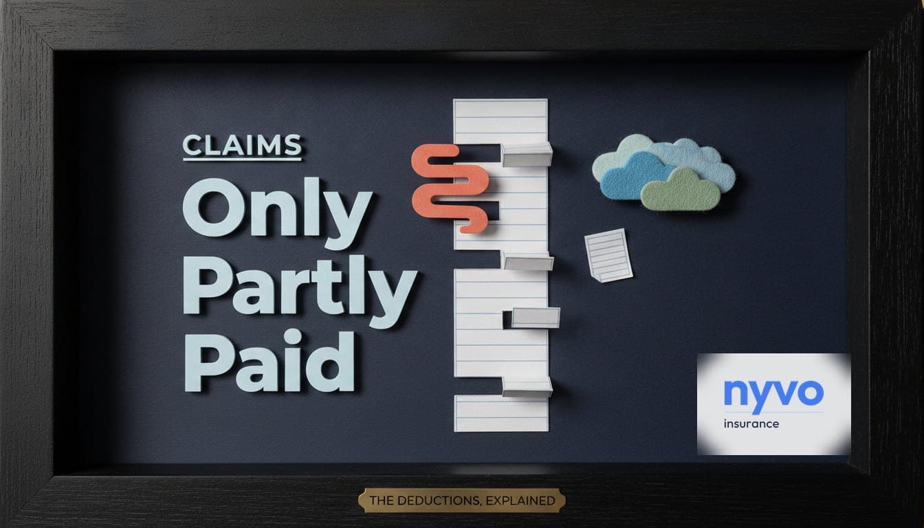 A paper bill with several of its lines cut out and lifted away above it
