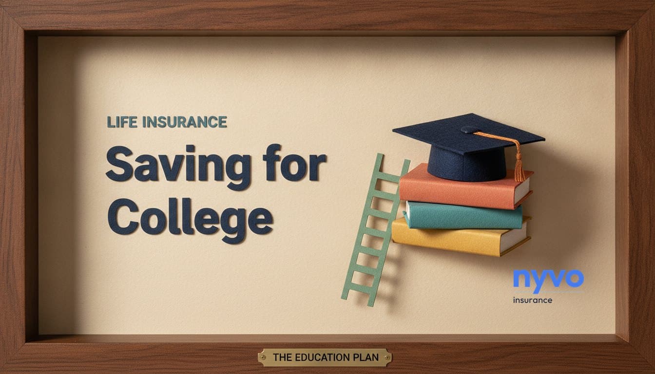 A paper graduation cap on a stack of three books with a slim ladder beside it