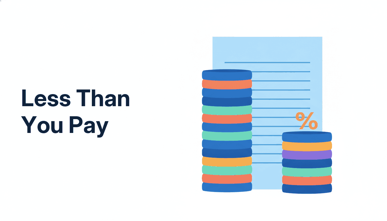 A tall stack of premium coins beside a shorter guaranteed maturity stack, the guaranteed return falling below what was paid in